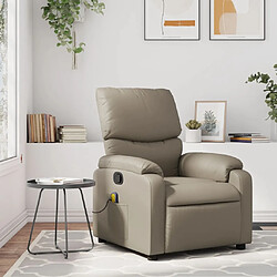 vidaXL Fauteuil de massage inclinable Cappuccino Similicuir