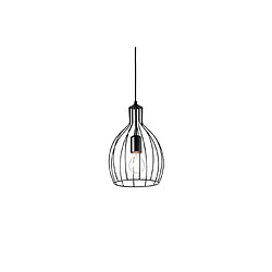 Ideal Lux Suspension Ampolla Métal Noir 1 ampoule 45cm