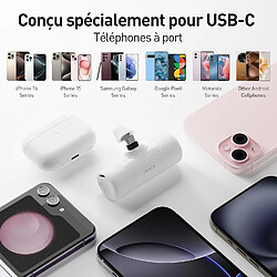 SANAG Petit Chargeur Portable 4500Mah Mini Power Bank Avec Connecteur Usb-C Intégré, Batterie Externe Pour Iphone 16/16 Plus/16 Pro/16 Pro , Samsung S24/23, Téléphone Android, Ipad Pro/Air