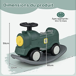 Acheter Helloshop26 3 en 1 cheval à bascule convertible enfants en forme train avec planche d'equilibre jouet à bascule avec basculement 40° charge 50kg pour enfants de 18-72 mois 20_0001501