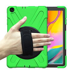 Coque en TPU + Silicone combo en forme de X vert pour votre Samsung Galaxy Tab A 10.1 (2019) SM-T515