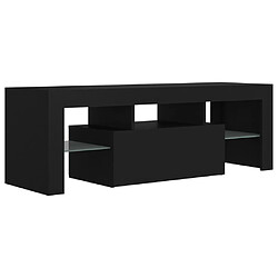 Avis Maison Chic Meubles TV avec lumières LED - Banc TV pour salon noir 120x35x40 cm -MN15652