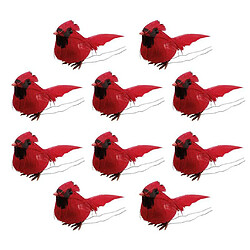 10 Pièces Oiseaux Cardinaux Rouges Artificiels Pour Centres De Table Décor De Jardin à La Maison Cardinaux Rouges