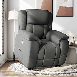 vidaXL Fauteuil inclinable Gris foncé Tissu