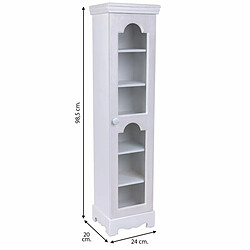 Armoire Alexandra House Living Blanc Mirror Bois MDF 20 x 98 x 24 cm pas cher