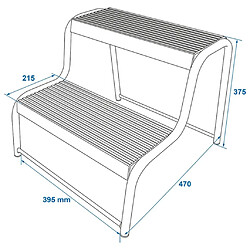 ProPlus Marche-pied double noir pour caravane/autocaravane pas cher