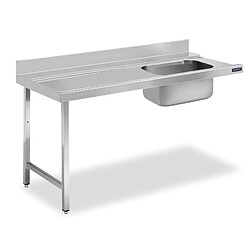 Table de Prélavage Inox avec Bac à Droite et sans Étagère - Distform