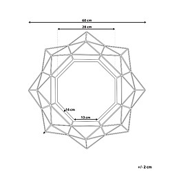 Avis Beliani Miroir HILLION Métal Doré