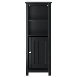 Avis Maison Chic Armoire de salle de bain,Meuble de rangement,Meuble haut BERG noir 40x34x110 cm pin massif -GKD445692