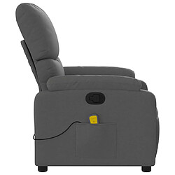 Acheter vidaXL Fauteuil de massage inclinable Gris foncé Tissu