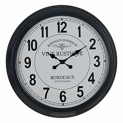 BigBuy Home Horloge Murale Blanc Noir Fer 70 x 70 x 6,5 cm