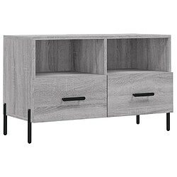 vidaXL Meuble TV Sonoma gris 80x36x50 cm Bois d'ingénierie