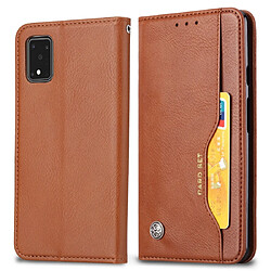 Wewoo Housse Coque Pour Galaxy S11 Plus Peau Pétrir Texture Horizontale Étui En Cuir Flip avec Cadre Photo Et Support Et Fentes Cartes Et Portefeuille Marron