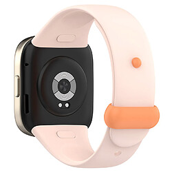 Bracelet pour Montre Connectée en Silicone-Rose clair+boucle orange-pour Redmi Watch3 Mi Watch Lite3/7