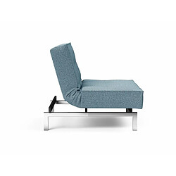 Inside 75 INNOVATION LIVING Fauteuil design SPLITBACK CHROME convertible lit 90*115 cm tissu Mixed Dance Light Blue pas cher