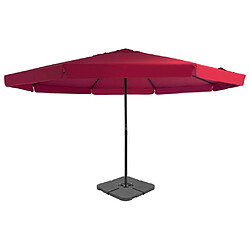 vidaXL Parasol de jardin avec base portable rouge