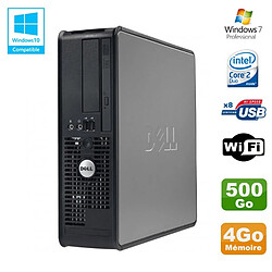 PC DELL Optiplex 780 Sff Core 2 Duo E8400 3Ghz 4Go DDR3 500Go WIFI Win 7 Pro - Occasion