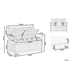 Avis Beliani Banc de jardin SOVANA Acacia Bois foncé