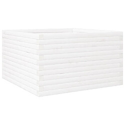 vidaXL Jardinière blanc 80x80x46 cm bois de pin massif