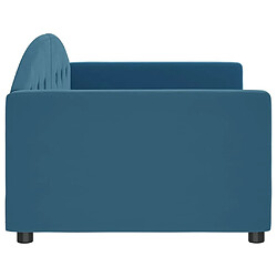 Acheter Maison Chic Lit de jour, Lit de repos pour Salon Chambre,Canapé-lit,Lit d'invité bleu 90x200 cm velours -MN16794