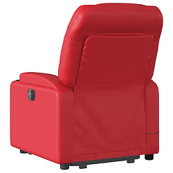 Acheter vidaXL Fauteuil inclinable de massage Rouge Similicuir