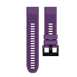 Wewoo Bracelet pour montre connectée Dragonne rapide en silicone amovible Fenix 5 22 mm violet