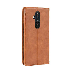 Wewoo Housse Coque Étui en cuir à boucle magnétique avec rétro pour Crazy Horse Texture horizontale Nokia X71 / 8.1 Plusavec support et emplacements cartes et cadre photo Marron pas cher