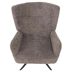 Mendler Fauteuil lounge HWC-N65, fauteuil cocktail fauteuil rembourré fauteuil relax, pivotant, tissu/textile chenille métal ~ gris foncé pas cher