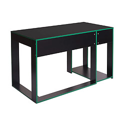 Decoshop26 Bureau table de bureau pour ordinateur 120x60x76cm en MDF noir vert 04_0001452