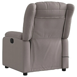 Acheter Maison Chic Fauteuil Relax pour salon, Fauteuil de massage inclinable électrique Taupe Tissu -GKD76404