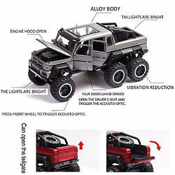 Universal 1/32 alliage moulé sous pression G63 modèle de voiture jouet 6WD 6X6 modèle modifié, avec lumière et son sur la route véhicule cadeau enfant garçon jouet | Voiture jouet moulé sous pression(Gris)