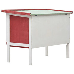 Helloshop26 Clapier d'extérieur 1 niveau 90 x 45 x 65 cm rouge bois 02_0000585 pas cher