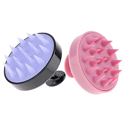 2x Cheveux Doux Masseur de Cuir Chevelu Shampooing Brosse Pommeau de Douche Massage pour Enfants Adultes