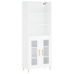 vidaXL Buffet haut Blanc 69,5x34x180 cm Bois d'ingénierie