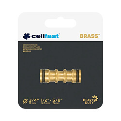 Double connecteur en laiton 52-840 CELLFAST BRASS en laiton