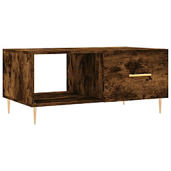 Maison Chic Table basse,Table Console Table d'appoint, Table pour salon chêne fumé 90x50x40 cm bois d'ingénierie -MN78490