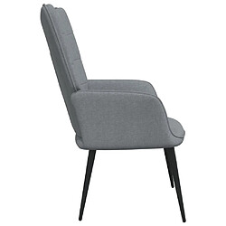 Acheter vidaXL Chaise de relaxation avec tabouret Gris clair Tissu