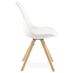 Acheter Alterego Chaise scandinave 'GOUJA' blanche