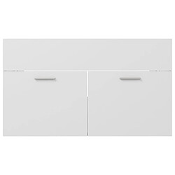 Acheter vidaXL Armoire d'évier Blanc 80x38,5x46 cm Bois d’ingénierie