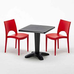 Avis Grand Soleil Table et 2 chaises colorées polypropylen