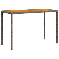 Maison Chic Table de jardin | Table d'extérieur avec dessus en bois d'acacia gris 115x54x74 cm -GKD45682