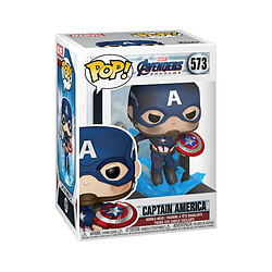 Funko Avengers: Endgame - Figurine POP! Captain America w/Broken Shield & Mjölnir 9 cm