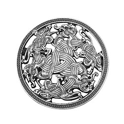 Avis Symbole Norvégien Du Bouclier Viking Médiéval Broche Ovale Châle Châle Chandail Broche 3