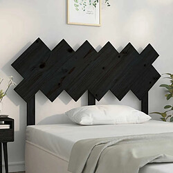 Maison Chic Tête de lit scandinave,Meuble de chambre Noir 132x3x81 cm Bois massif de pin -MN64286