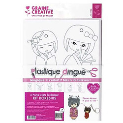 Graines Créatives Kit Plastique Fou Kokeshis