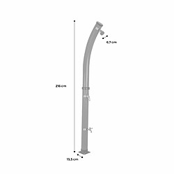 Douche solaire d'extérieur Cascata pour piscine, terrasse et jardin, avec mitigeur, réservoir de 20L | sweeek pas cher