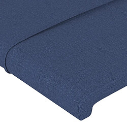 Acheter Maison Chic Lot de 2 Têtes de lit design Bleu pour chambre - Décoration de lit 80x5x78/88 cm Tissu -MN64929