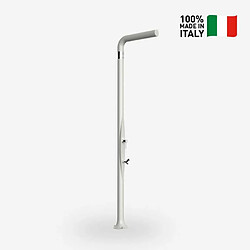 Douche extérieure de jardin avec mélangeur Arkema Design Funny Yang T225, Couleur: Blanc