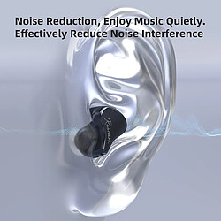 Universal KZ SKS True Wireless TWS Headset Qualcomm Bluetooth 5.2 Hybrid 1DD + 1BA Gaming Earbuds Touch Control Noise Cancel Sports Headset (Noir) pas cher