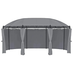 vidaXL Tonnelle avec rideaux 520x349x255 cm Anthracite